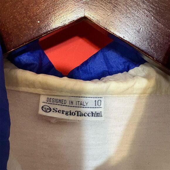 Vintage Sergio Tacchini Womens Multicolor Windbreaker Jacket Size 10 - Picture 3 of 12